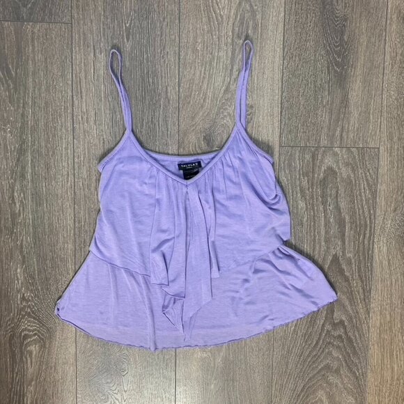 Aritzia Talula Women's Tank Top Cami Blouse Tiered front Sleeveless purple XS - Picture 4 of 10